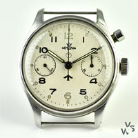 Lemania HS9 (0552/924-3305) - Monopusher Chronograph - Fleet Air Arm Military Issue - Vintage Watch Specialist