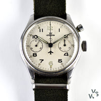 Lemania HS9 (0552/924-3305) - Monopusher Chronograph - Fleet Air Arm Military Issue - Vintage Watch Specialist