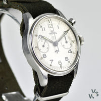 Lemania HS9 (0552/924-3305) - Monopusher Chronograph - Fleet Air Arm Military Issue - Vintage Watch Specialist