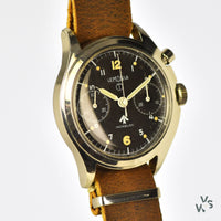 Lemania Single Pusher Asymmetric Case Mark III - Vintage Watch Specialist