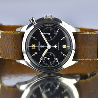 Lemania Single Pusher Asymmetric Case Mark III - Vintage Watch Specialist