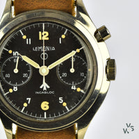 Lemania Single Pusher Asymmetric Case Mark III - Vintage Watch Specialist