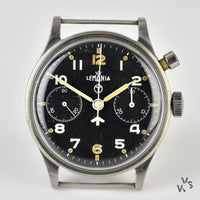 Lemania Single/Mono-pusher Chronograph - RAF Military Issued - Case Marking AM/6B/551 - Vintage Watch Specialist