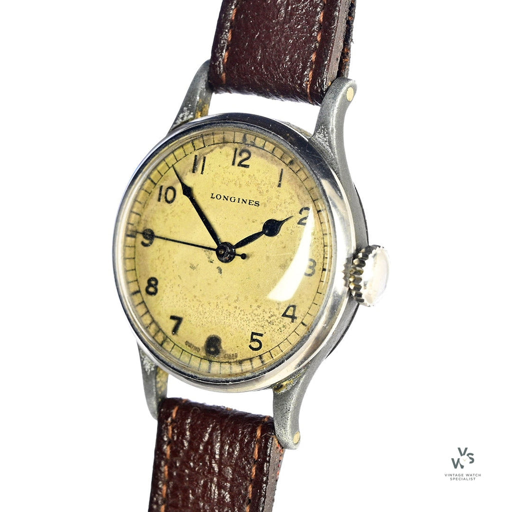 Longines 6B/159 RAF - Issued WWII Military Watch - White Dial - 1943 - Vintage Watch Specialist