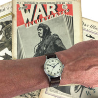 Longines 6B/159 WWII RAF-Issued British Military Watch - Off White Logo Dial - c.1941 - Vintage Watch Specialist