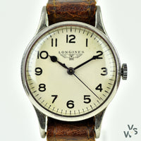 Longines 6B/159 WWII RAF-Issued British Military Watch - Off White Logo Dial - c.1941 - Vintage Watch Specialist