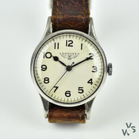 Longines 6B/159 WWII RAF-Issued British Military Watch - Off White Logo Dial - c.1941 - Vintage Watch Specialist