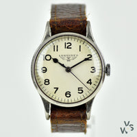 Longines 6B/159 WWII RAF-Issued British Military Watch - Off White Logo Dial - c.1941 - Vintage Watch Specialist