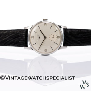 Longines Calatrava - Oversized - Stainless Steel Case - Calibre 30L - C1961 - Vintage Watch Specialist
