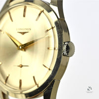 Longines Dress Watch - Silver Sunburst Dial - Issued 1963 - Vintage Watch Specialist