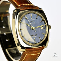 Longines - Five Star Admiral - Blue Linen Dial with Date - Issued c.1970s - Vintage Watch Specialist