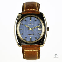 Longines - Five Star Admiral - Blue Linen Dial with Date - Issued c.1970s - Vintage Watch Specialist