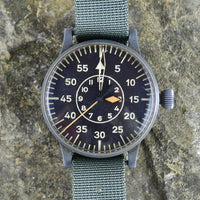 Luftwaffen German WWII Type B observers Watch Signed Laco - Vintage Watch Specialist