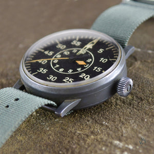 Luftwaffen German WWII Type B observers Watch Signed Laco - Vintage Watch Specialist