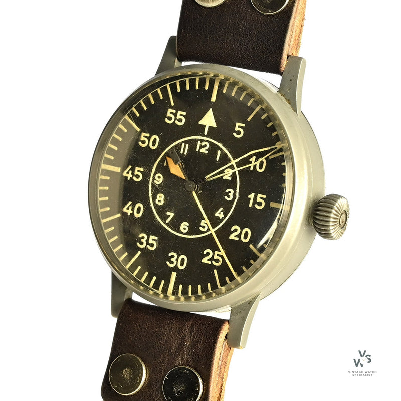 Luftwaffen German WWII Type B Dial Observers Watch - Signed Laco - c.1942 - Vintage Watch Specialist