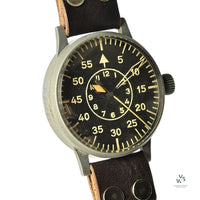 Luftwaffen German WWII Type B Dial Observers Watch - Signed Laco - c.1942 - Vintage Watch Specialist