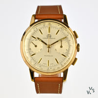 Ollech & Wajs Gold Plated Mechanical Chronograph - c.1940s - Vintage Watch Specialist