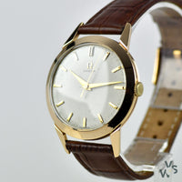 Omega 14 Carat Gold Dress Watch with Waffle Dial - Cal.283 - c.1954 - Vintage Watch Specialist