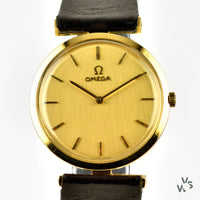 Omega 18k Gold Dress Watch with T-Bar Lugs - Calibre 620- c1968 - Vintage Watch Specialist