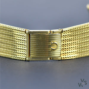 Omega 18k Solid Gold Milanese Mesh bracelet (54g weight) - 20mm lug ends 15mm buckle ends - Vintage Watch Specialist