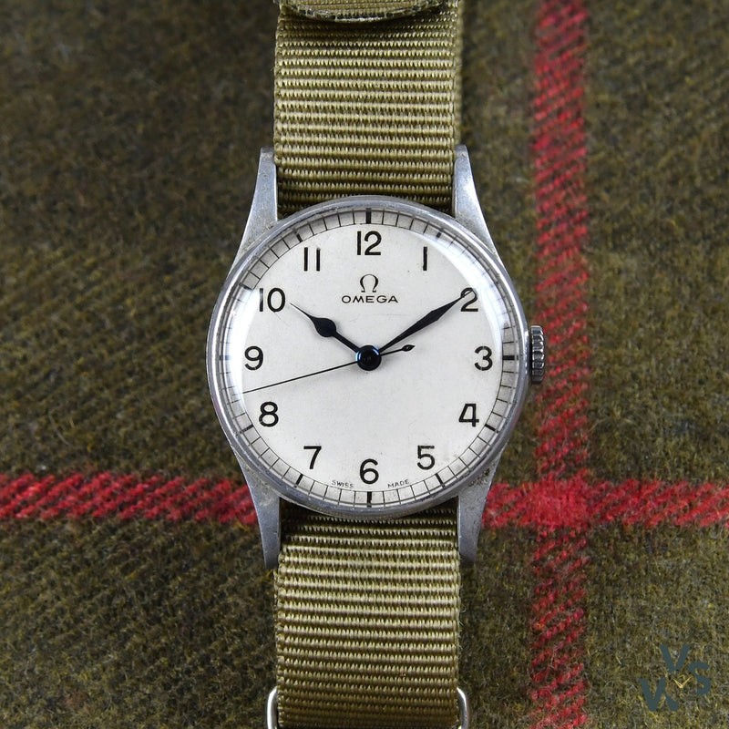 Omega 6B Military Watch White Dial - Vintage Watch Specialist