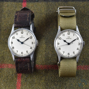 Omega 6B Military Watch White Dial - Vintage Watch Specialist