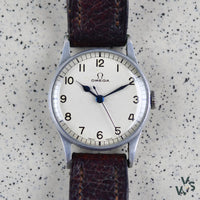 Omega 6B White Dial RAF Issued Military Watch - Vintage Watch Specialist