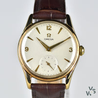 Omega - 9ct Carat Gold Dress Watch - c.1956 - Cal.267 - Dennison Case Ref.13339 - Vintage Watch Specialist