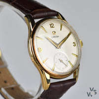 Omega - 9ct Carat Gold Dress Watch - c.1956 - Cal.267 - Dennison Case Ref.13339 - Vintage Watch Specialist