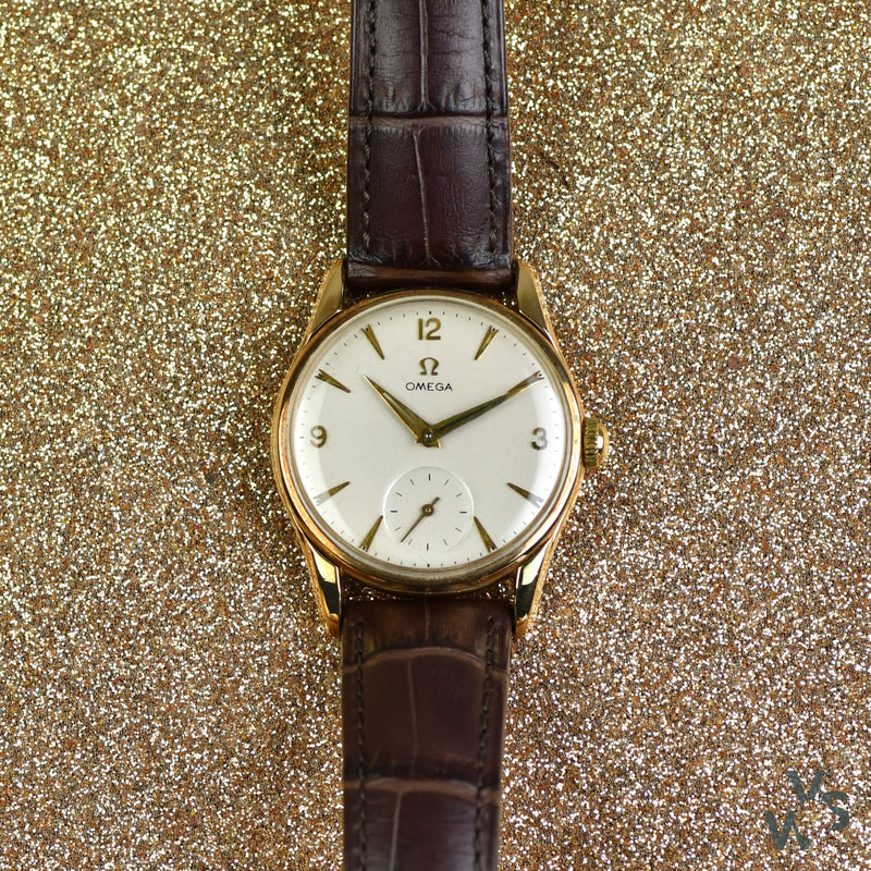 Omega - 9ct Carat Gold Dress Watch - c.1956 - Cal.267 - Dennison Case Ref.13339 - Vintage Watch Specialist