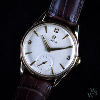 Omega - 9ct Carat Gold Dress Watch - c.1956 - Cal.267 - Dennison Case Ref.13339 - Vintage Watch Specialist