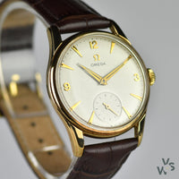 Omega - 9ct Carat Gold Dress Watch - c.1956 - Cal.267 - Dennison Case Ref.13339 - Vintage Watch Specialist