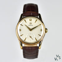 Omega - 9ct Carat Gold Dress Watch - c.1956 - Cal.267 - Dennison Case Ref.13339 - Vintage Watch Specialist