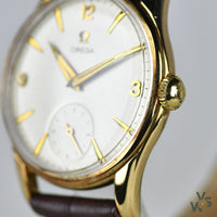 Omega - 9ct Carat Gold Dress Watch - c.1956 - Cal.267 - Dennison Case Ref.13339 - Vintage Watch Specialist