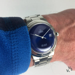 Omega Automatic De Ville Dynamic - Blue Date Dial - c.1970s - Vintage Watch Specialist
