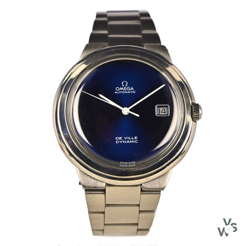 Omega Automatic De Ville Dynamic - Blue Date Dial - c.1970s - Vintage Watch Specialist