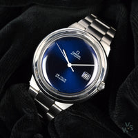 Omega Automatic De Ville Dynamic - Blue Date Dial - c.1970s - Vintage Watch Specialist