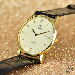 Omega De Ville 18k Gold Dress Watch - Ref. BA 196.2379 - Quartz Calibre 1379 - Vintage Watch Specialist
