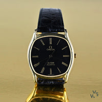 Omega De Ville - TV Case - Gold Plated - Black Dial - c.1981 - Reference 191.00.97 - Vintage Watch Specialist