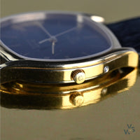 Omega De Ville - TV Case - Gold Plated - Black Dial - c.1981 - Reference 191.00.97 - Vintage Watch Specialist