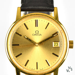 Omega G.P. Dress Watch - Model MD136-0099 - Manual Wind with Date c1974 45 Hour Power Reserve - Vintage Watch Specialist