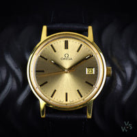 Omega G.P. Dress Watch - Model MD136-0099 - Manual Wind with Date c1974 45 Hour Power Reserve - Vintage Watch Specialist