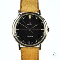 Omega Geneve Black Crosshair - Model Ref: 131.019 - Red Crosshair Scientific Dial - c.1968 - Vintage Watch Specialist