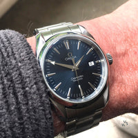 Omega Seamaster Aqua Terra Date - Model Ref: 196.1114 - Blue Dial - Issued 1998 - Vintage Watch Specialist