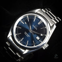 Omega Seamaster Aqua Terra Date - Model Ref: 196.1114 - Blue Dial - Issued 1998 - Vintage Watch Specialist