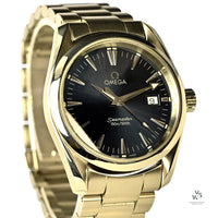 Omega Seamaster Aqua Terra Date - Model Ref: 196.1114 - Blue Dial - Issued 1998 - Vintage Watch Specialist