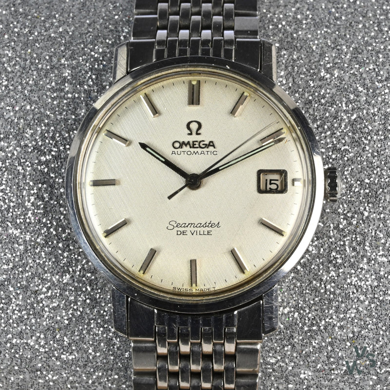 Omega Seamaster De Ville - Ref:166.020 - Linen Dial - 1965 - Vintage Watch Specialist