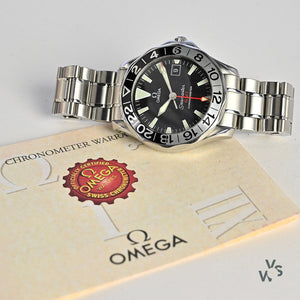 Omega Seamaster GMT Chronometer - Black Wave Dial- 50th Anniversary Model Ref: 2534.5000 - Issued 2007 - Vintage Watch Specialist