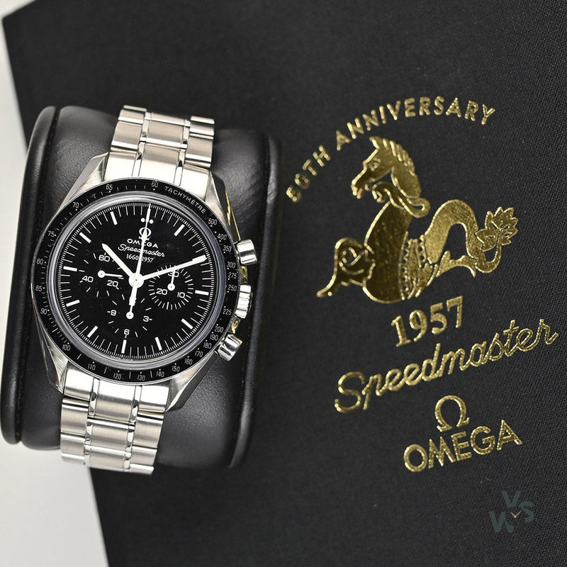 Omega Speedmaster 50th Anniversary (1660/1957) - Ceramic Dial - Model Ref: 31133425001001 - Vintage Watch Specialist