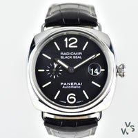 Panerai Radiomir Blackseal Ltd. Edition Ref. PAM 00287 - 2008 complete full set Box + Papers - Vintage Watch Specialist